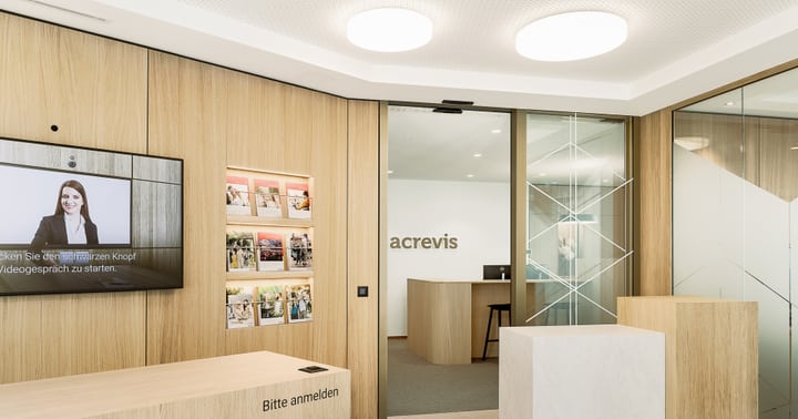 Niederlassung acrevis Bank Lachen SZ - Innen Videoberatung