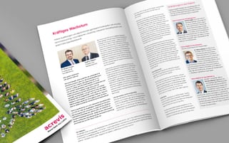 Mockup acrevis Aktionärsbrief 2025